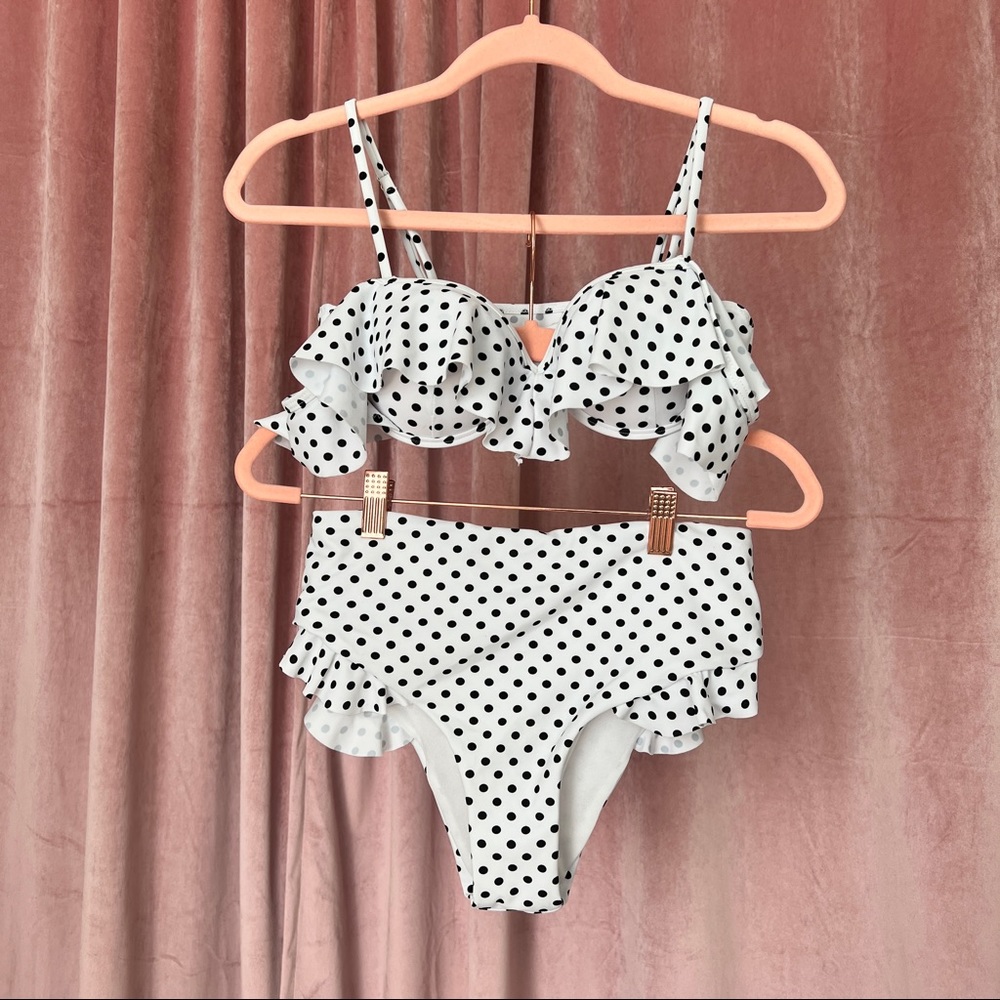 Black & White Polka-Dot Bikini